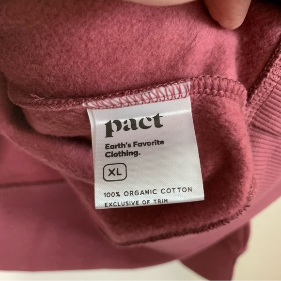 Pact Womens mauve brushed full zip fleece hoodie XL - Picture 7 of 9